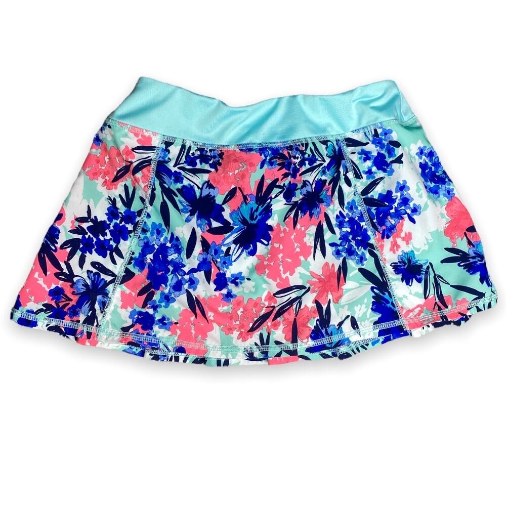 Girls Gymboree GymGo Floral Skirt Skort Shorts Large 10-12